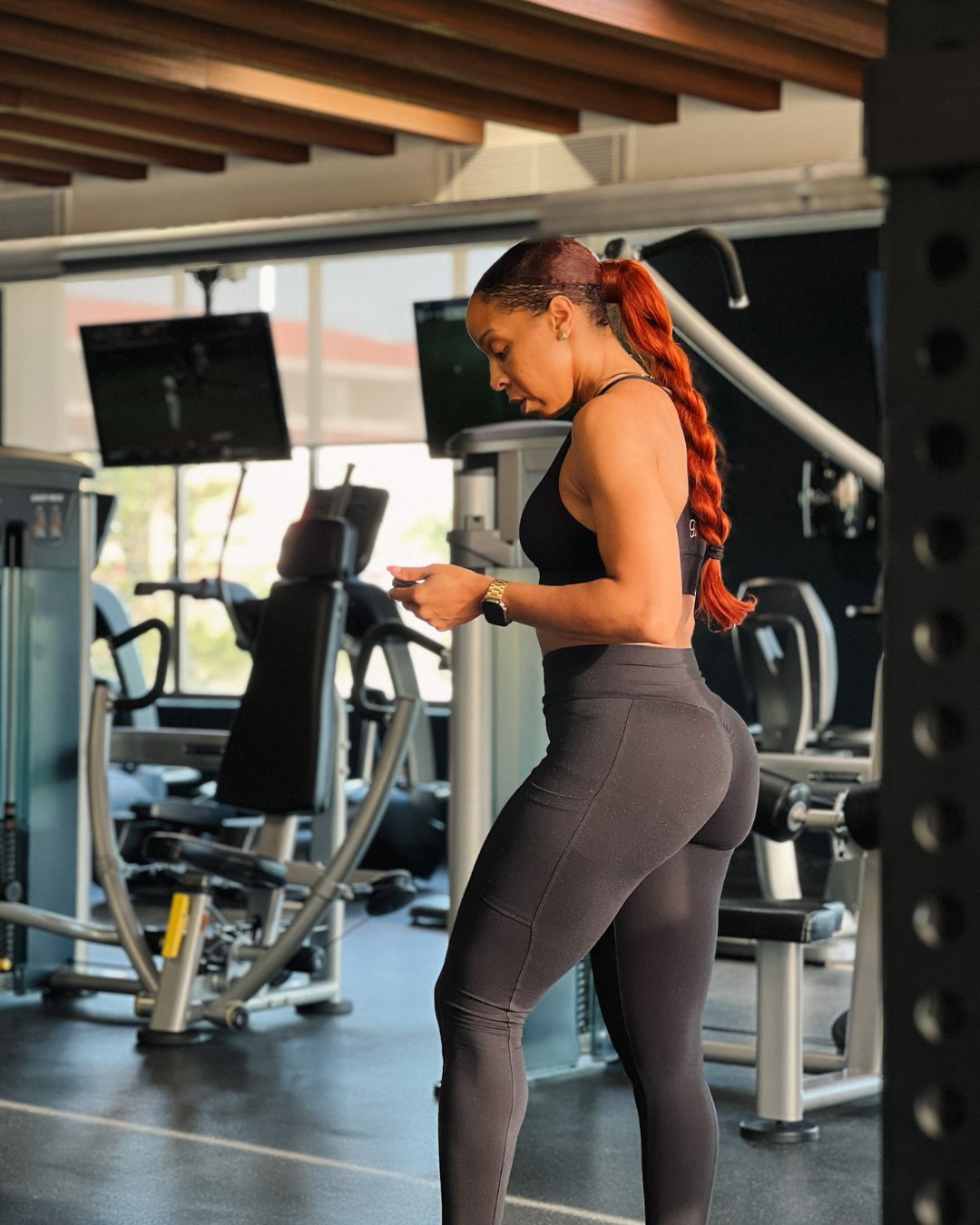 Dr. Shari training in the gym